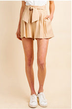 Load image into Gallery viewer, Marbella Pleated Tie Front Shorts