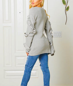 Sasha Ruffle Sleeve Sweater