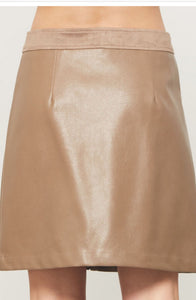West End Faux Leather Skirt