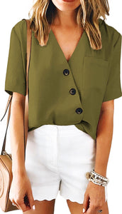 Brittany Button Front Blouse