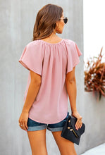 Load image into Gallery viewer, Eden Beach Ruffle Sleeve Blouse