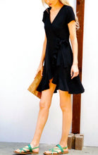 Load image into Gallery viewer, Eva Ruffle Edge Wrap Dress