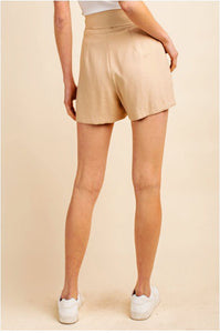 Marbella Pleated Tie Front Shorts