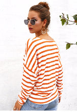 Load image into Gallery viewer, Monterey Bay Striped Front Knot Sweater