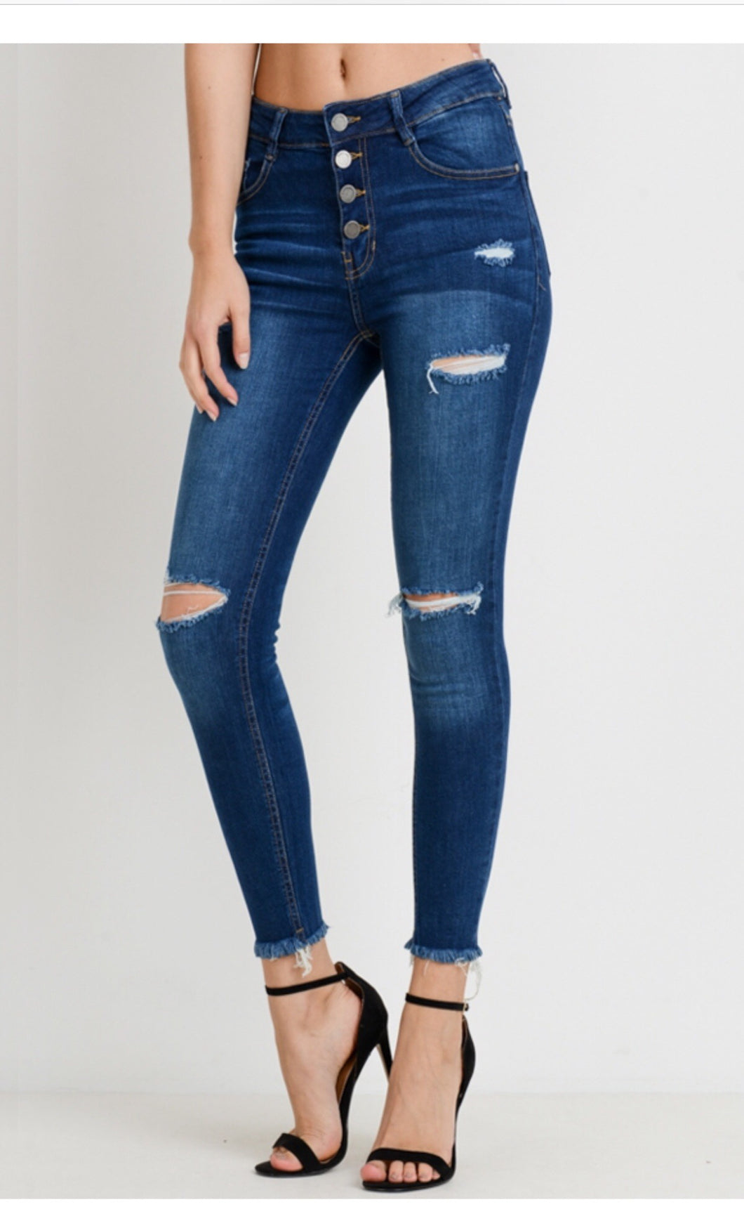 Olivia High Waisted Skinny Ankle Jeans