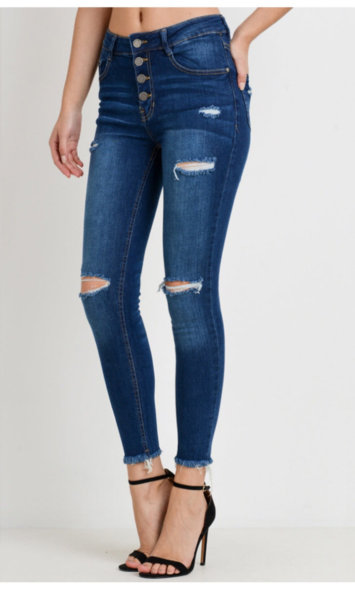 Olivia High Waisted Skinny Ankle Jeans – La BellaVida