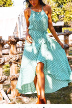Load image into Gallery viewer, Champagne Brunch Polka Dot Maxi Dress