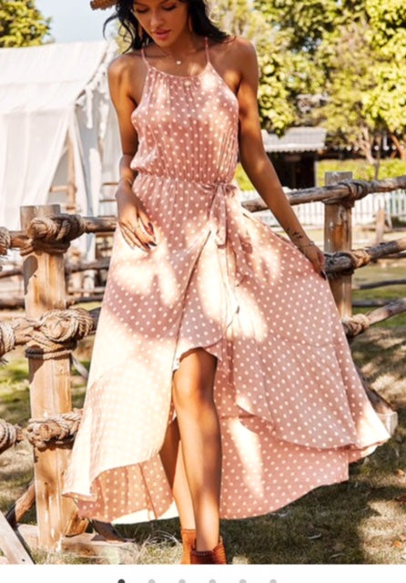 Champagne Brunch Polka Dot Maxi Dress La BellaVida Champagne Brunch Polka Dot Maxi Dress La BellaVida
