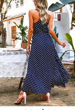 Load image into Gallery viewer, Champagne Brunch Polka Dot Maxi Dress