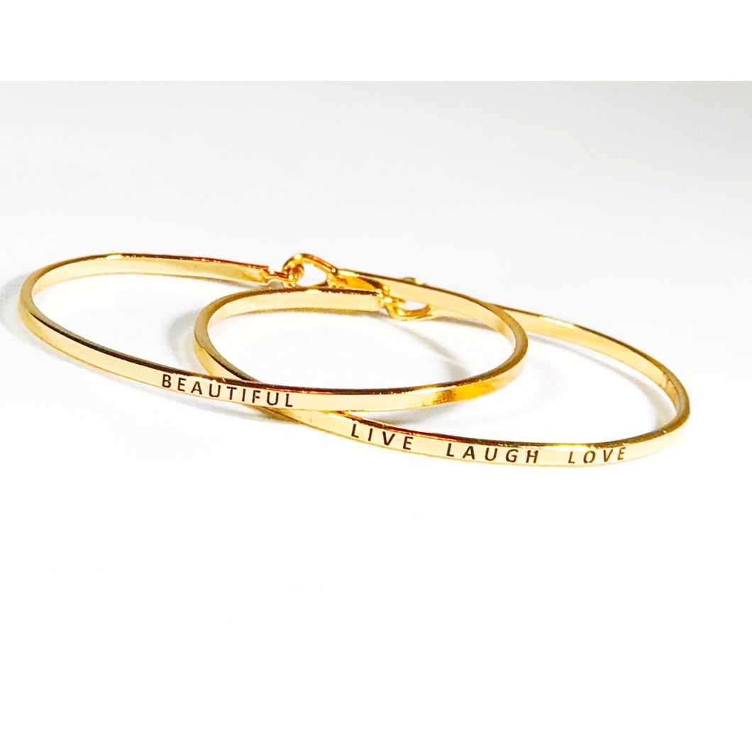 Gold Tone Inspiration Bracelets