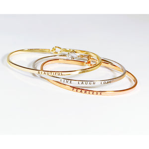 Gold Tone Inspiration Bracelets